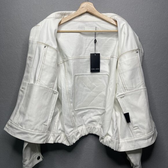 Karl Kani Vintage Denim White Oversized Jacket Size 2 - Picture 5 of 9